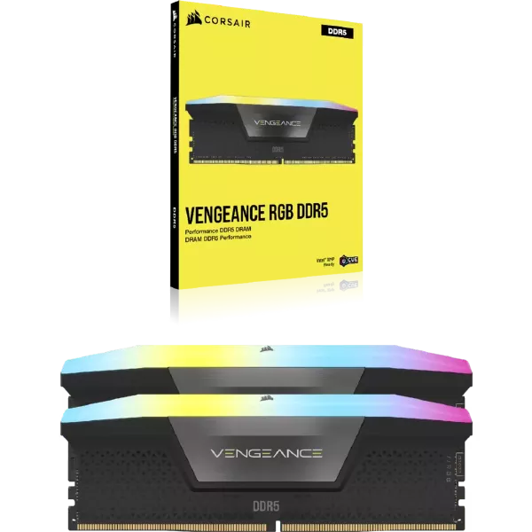 Buy Shop Corsair Vengeance RGB 64GB (32GBx2) DDR5 5200MHz CL40