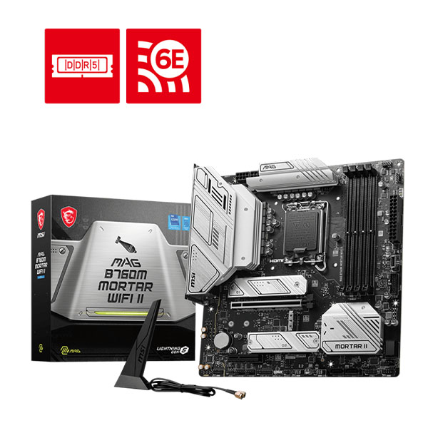 マザボ　MSI B760M MORTAR WIFI II 新品 2/20購入 Buy Shop MSI MAG B760M Mortar Wifi II Intel Motherboard Supports