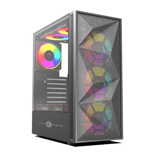 case-atx [CIRCLE-ELEGANTOR-M1-CABINET-BLACK] (black gaming)