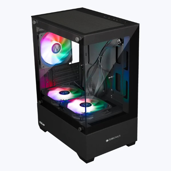 case-atx [ZEBRONICS-ZEB-ICECAP-ARGB-CABINET] (black gaming)